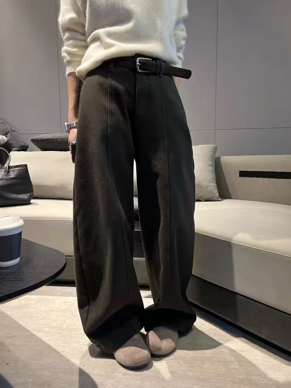 【加绒】阔腿复古 2025新款星人福音遮肉显瘦弯刀裤减龄时尚气质