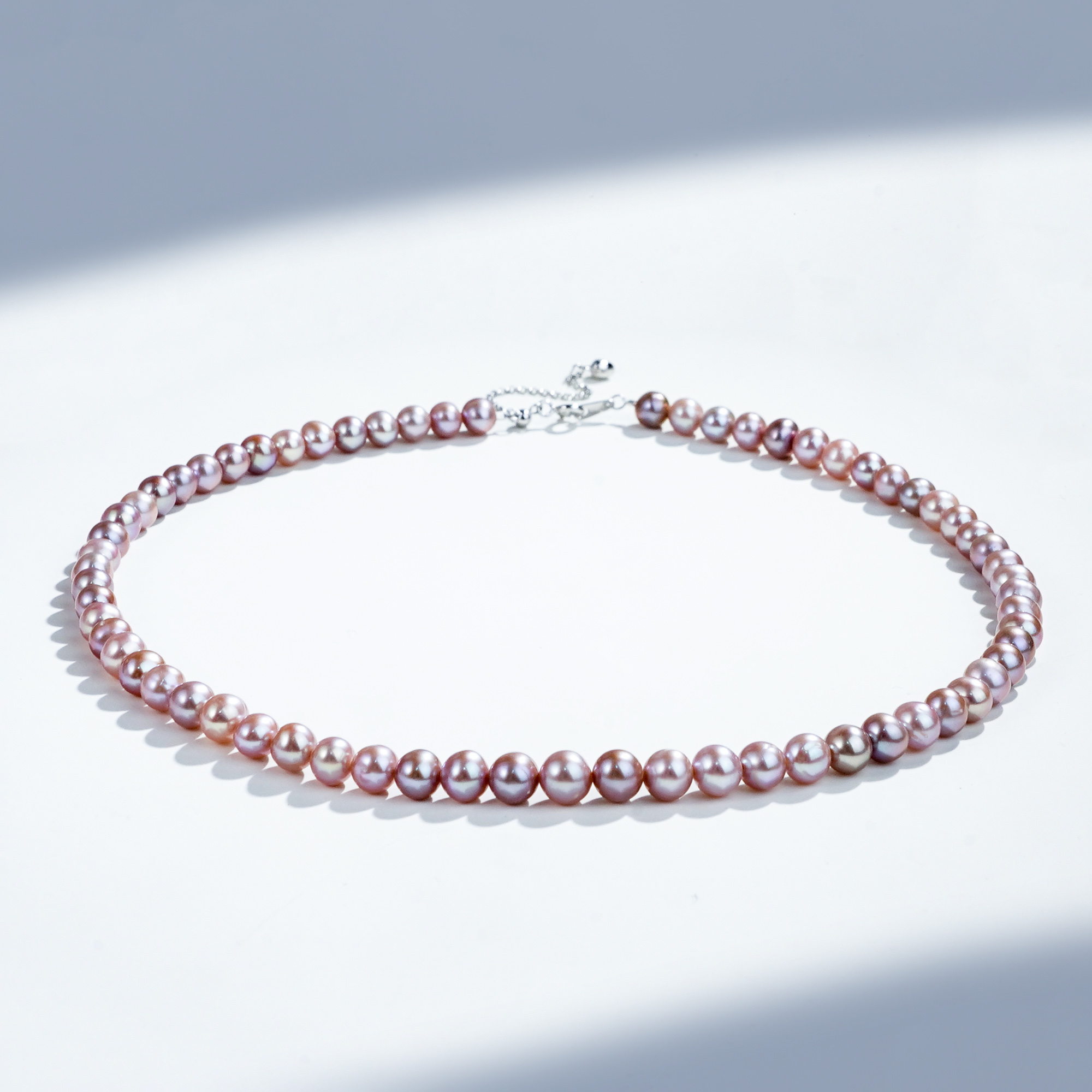 6-7mm欢诺A462-1 银925无核多样性发货粉紫色淡水珍珠项链40cm