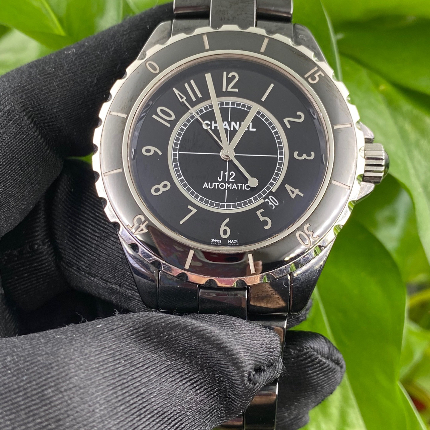 99新 Chanel/香奈儿 J12系列H2980自动机械陶瓷42专柜价48600