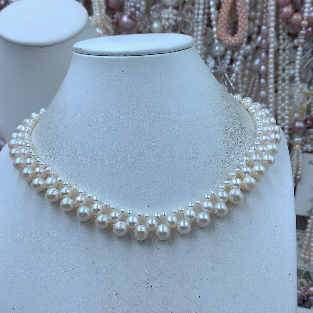 @***。银S925镶嵌淡水珍珠耳饰