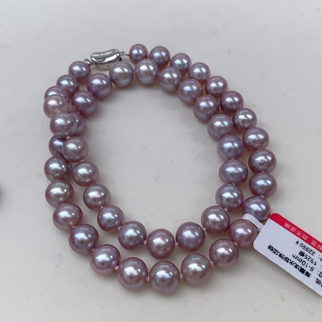 淡水珍珠颈饰银S925镶嵌无核8-100