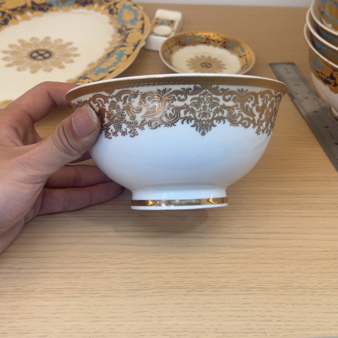 【闪购商品】瓷片6寸高脚碗两个一单福利价