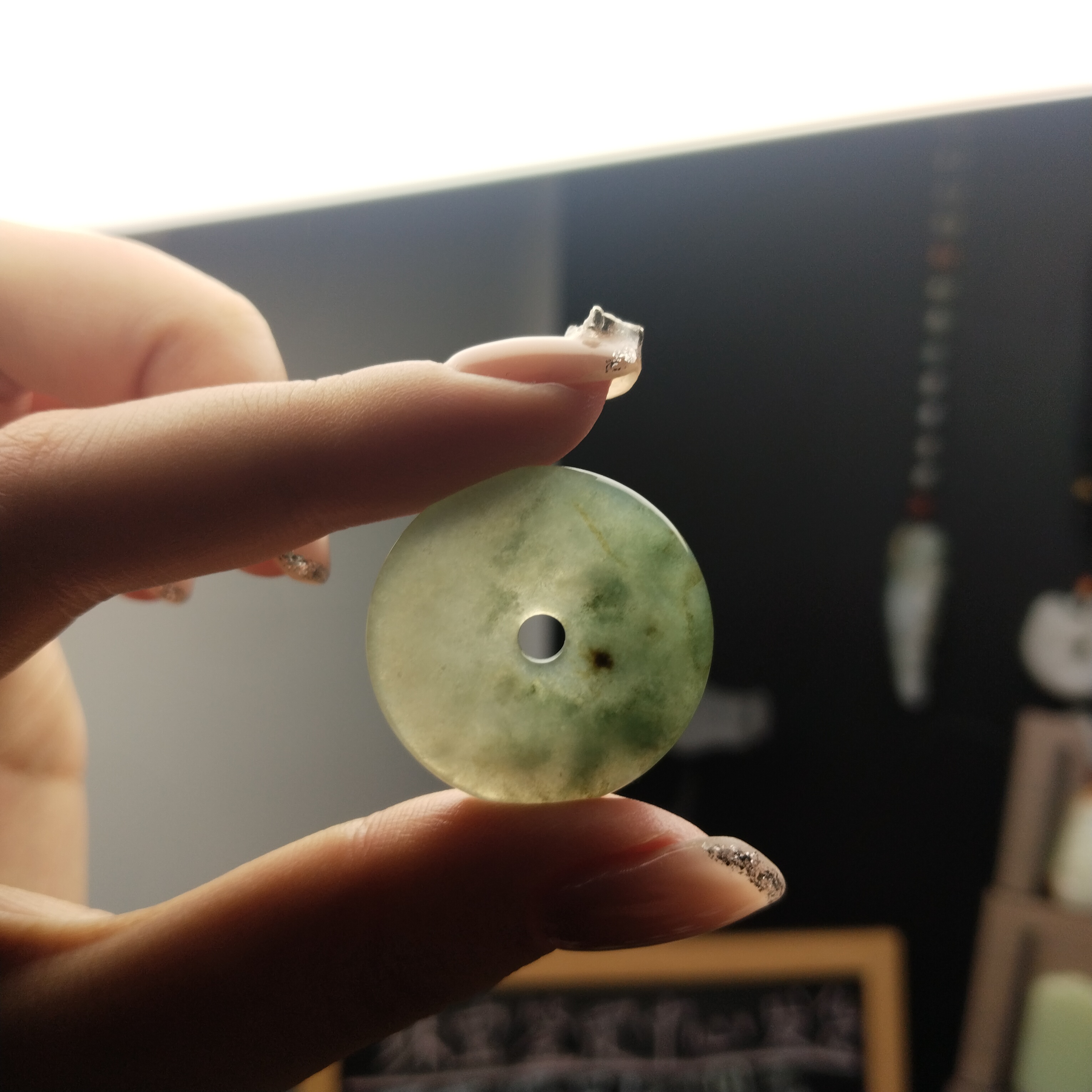 纯天然翡翠平安扣福利品随机发