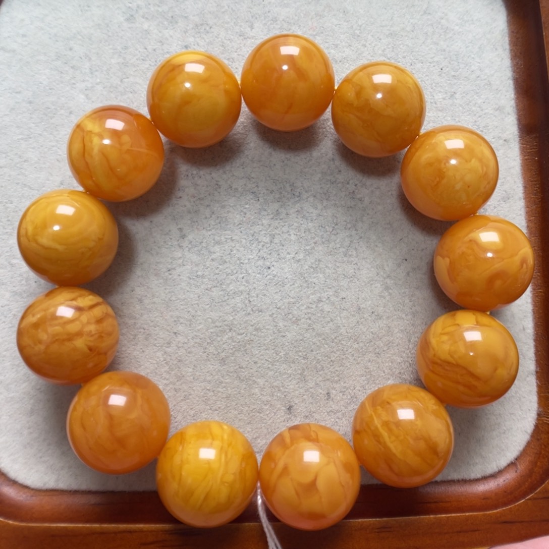 ʕ***ʔ蜜蜡未镶嵌手串蜜蜡