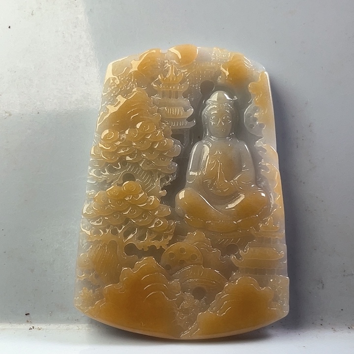 翡翠未镶嵌颈饰精品翡翠牌子04