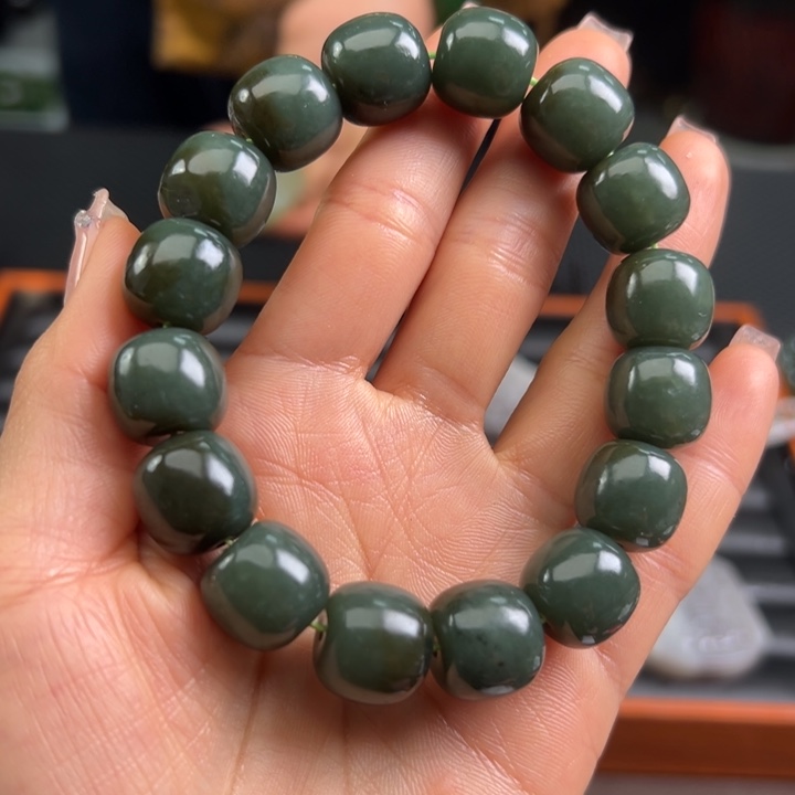 和田玉未镶嵌手链卡14