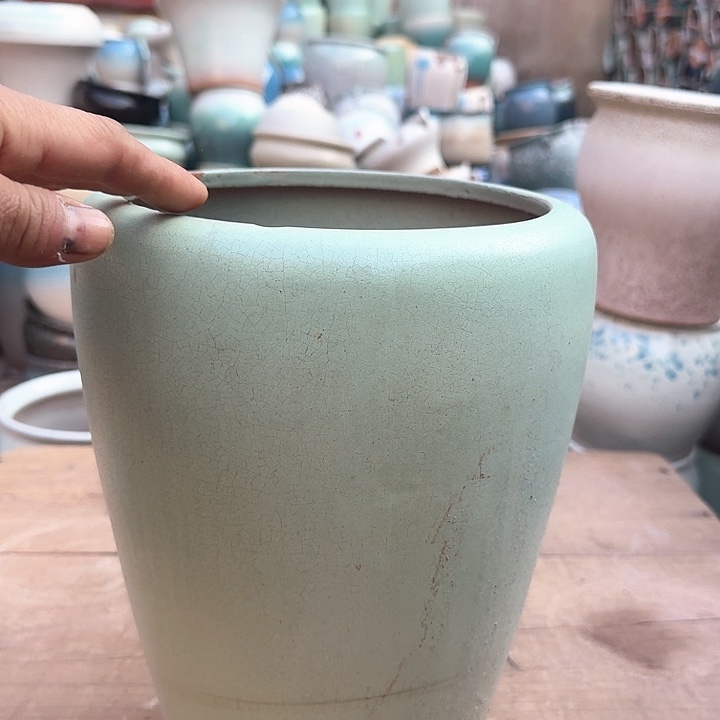 红陶微瑕花盆处理来啦