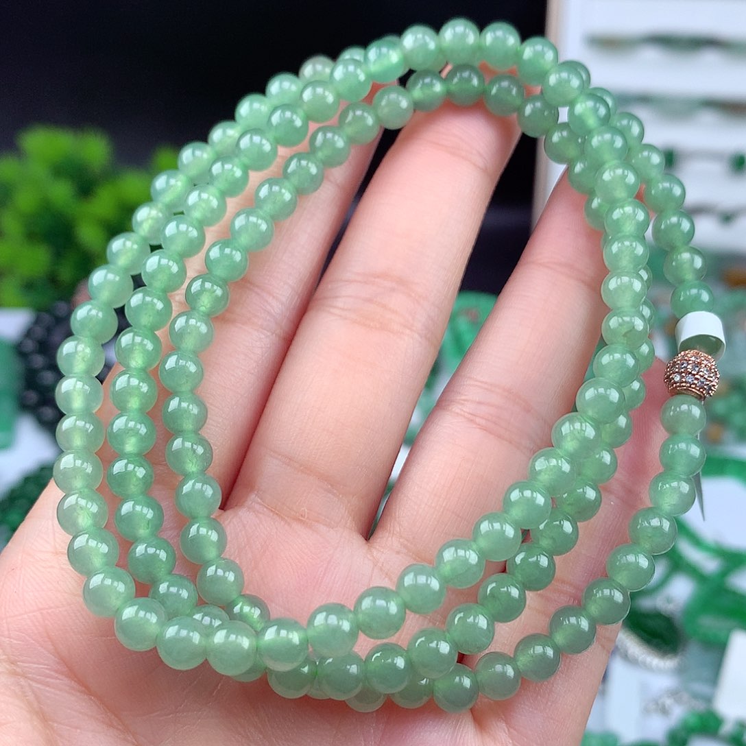 翡翠未镶嵌项链项链