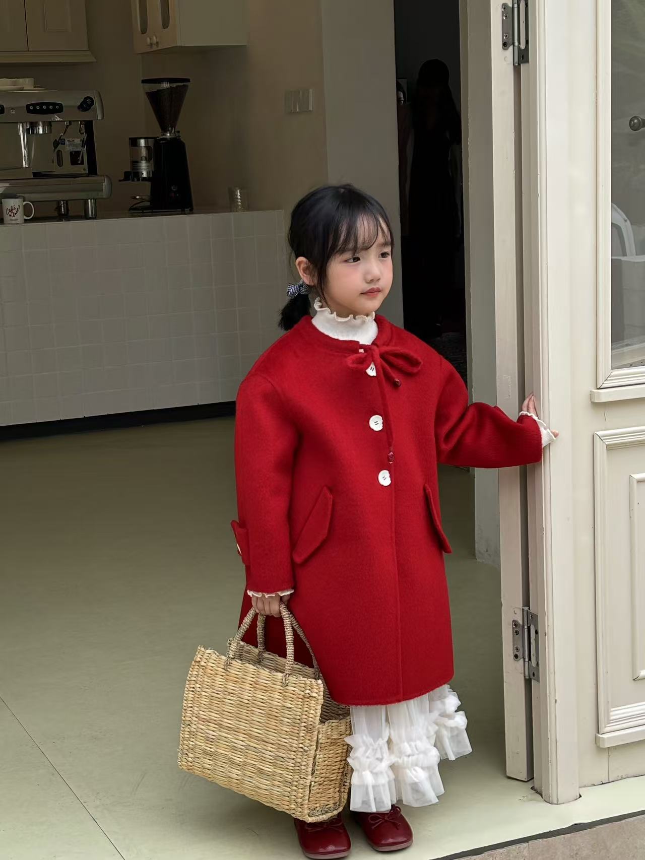 【2025原创大衣】056#韩系中长款双面手工羊毛大衣时尚精致洋气