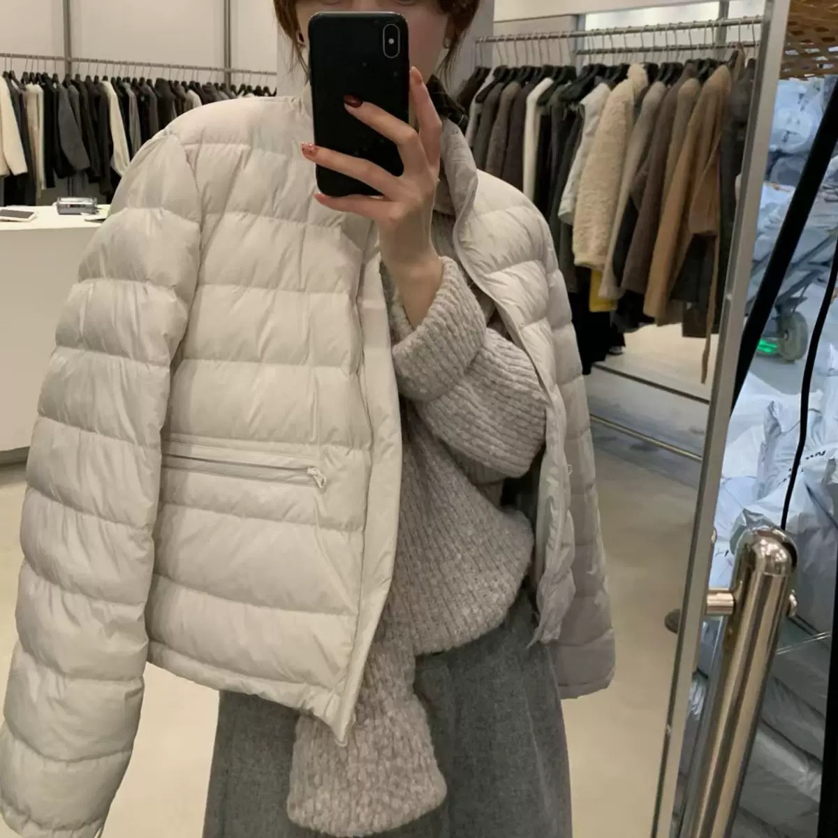 韩系立领短款廓版显瘦保暖排骨冬季新款百搭外套444