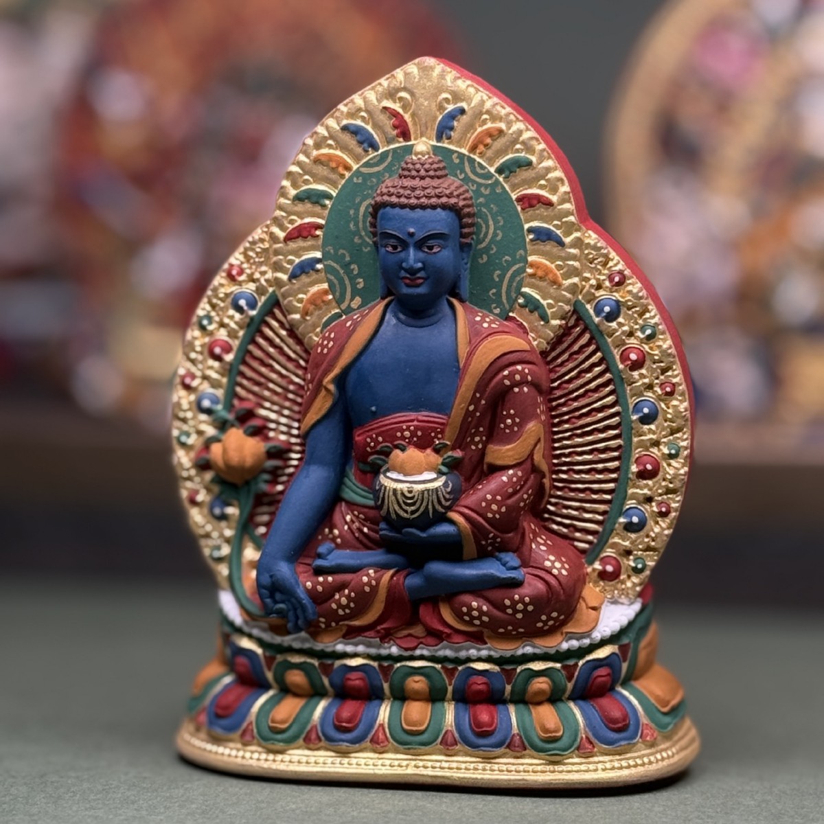 药师佛10.5厘米小摆件素擦可彩绘擦擦批发释迦牟尼像摆件家手工佛