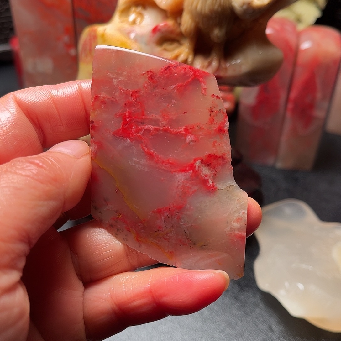 言***竹昌化石巴林鸡血石