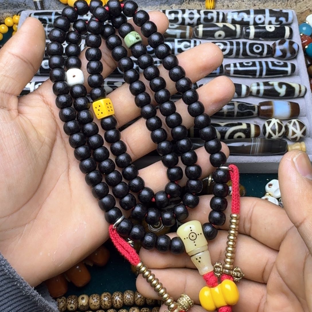 柏香籽/百香籽吊坠紫檀念珠