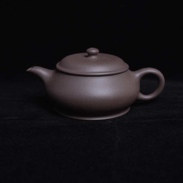 【陶缘斋1号】《明炉》天青泥（气窑烧制）150cc崔利制壶 半手