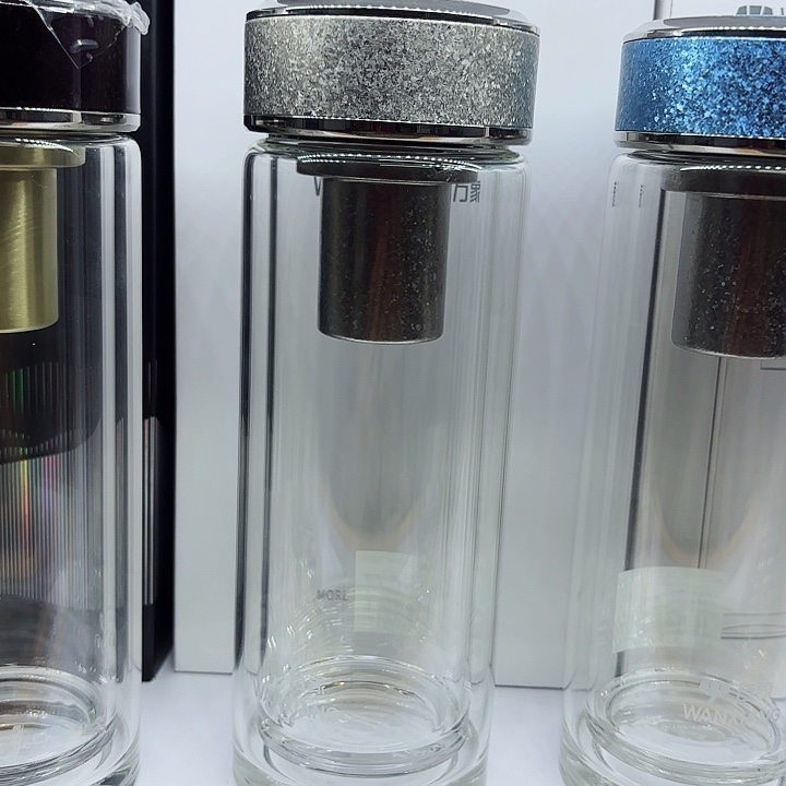 万象品牌双层玻璃杯TV27白