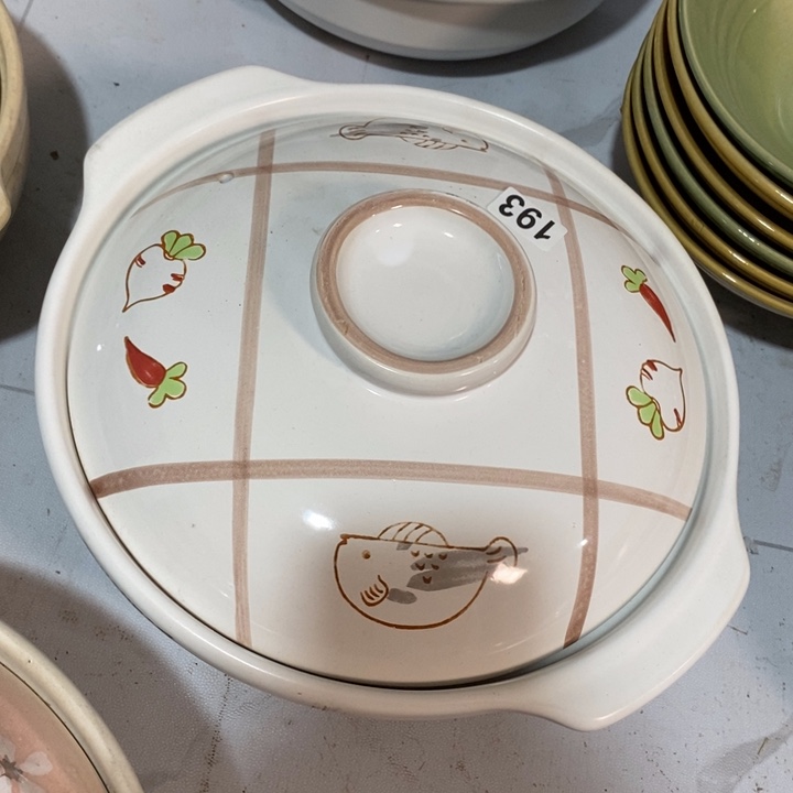 瓷片磁州窑可干烧砂锅口径28厘米高度10厘米