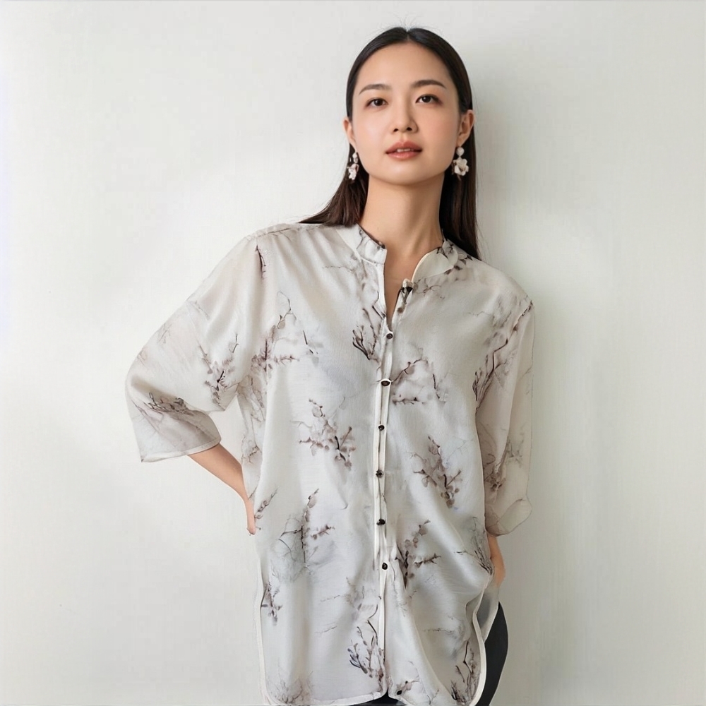 1422 时尚潮流新中式衬衫小衫上衣