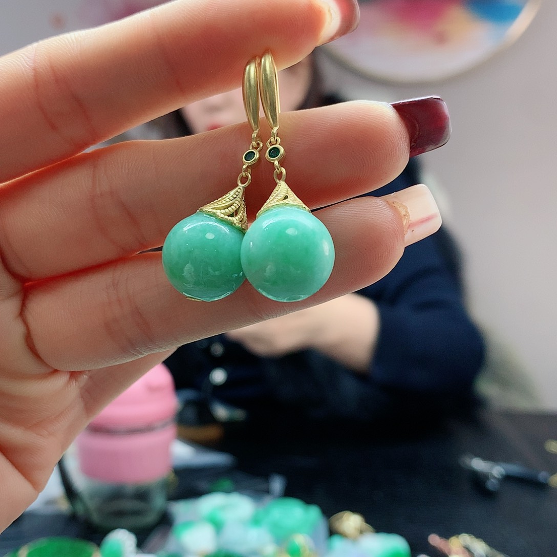 【闪购商品】翡翠耳饰银S925镶嵌，