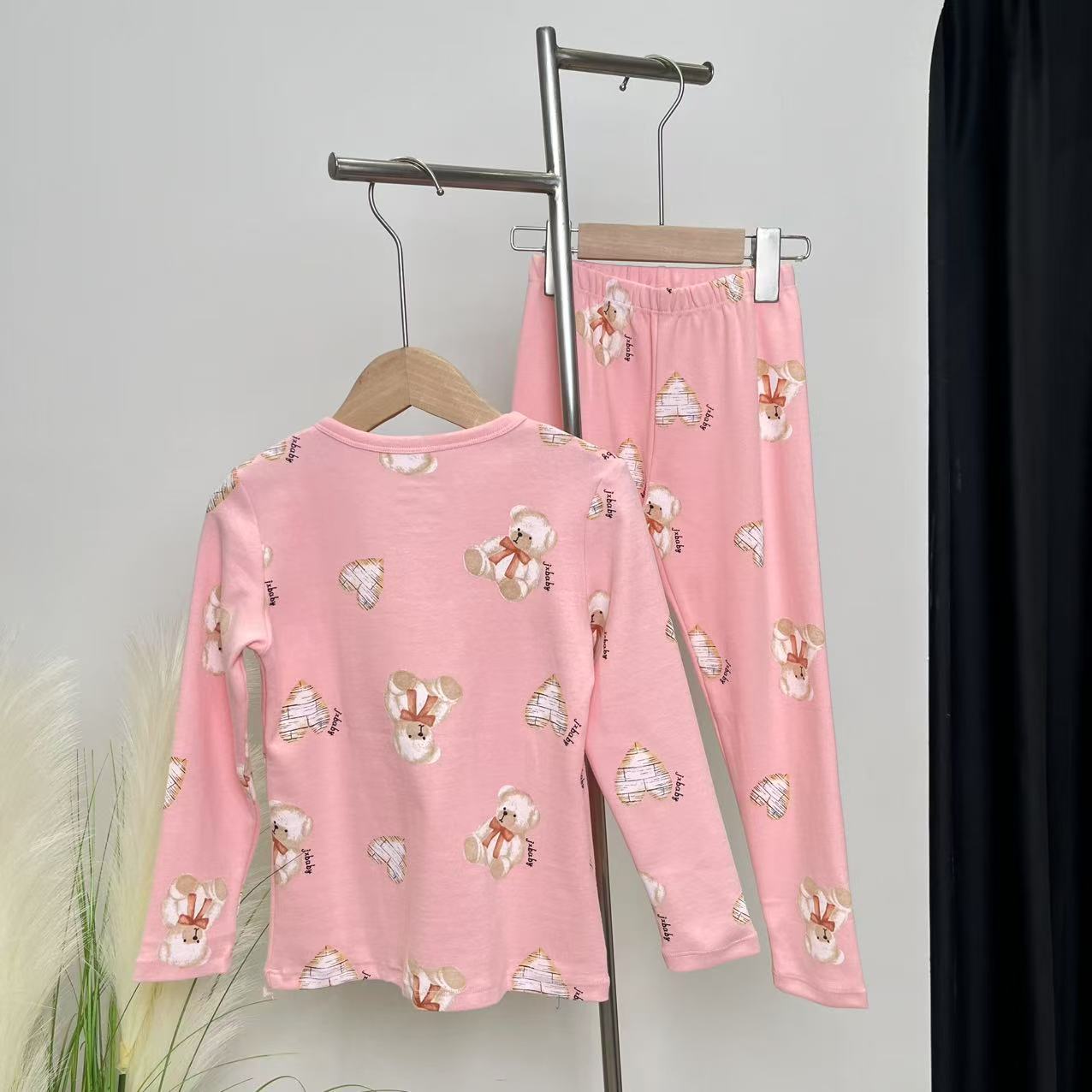 秋冬家居服套装桃粉色8008舒系