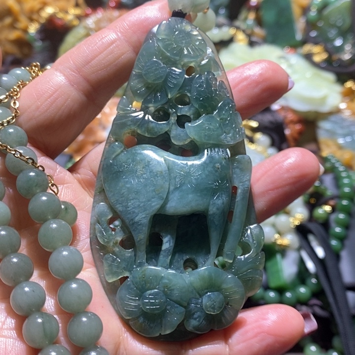 岫玉毛衣链未镶嵌