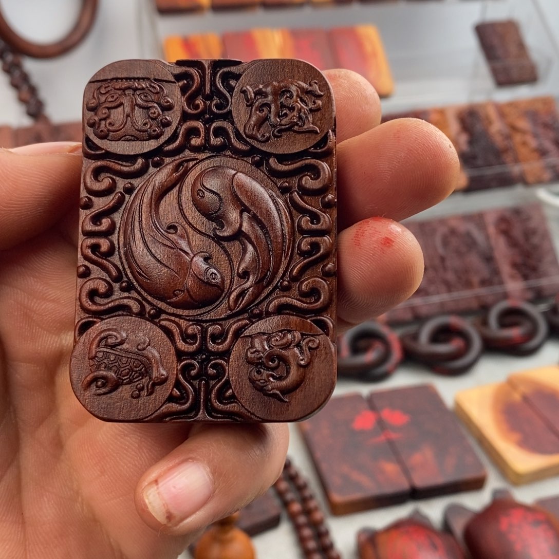 枣木金*雷击枣木双鱼