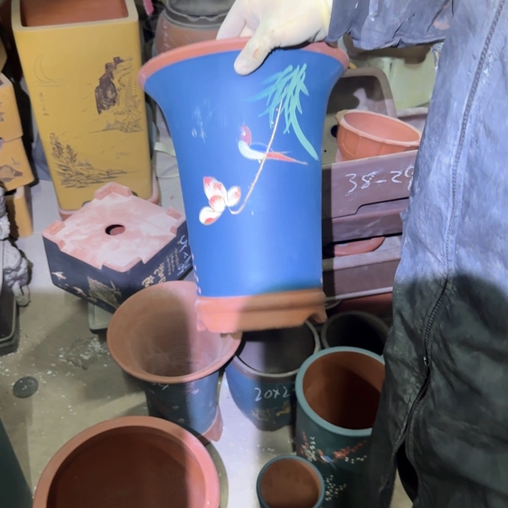 紫砂花盆紫砂花盆