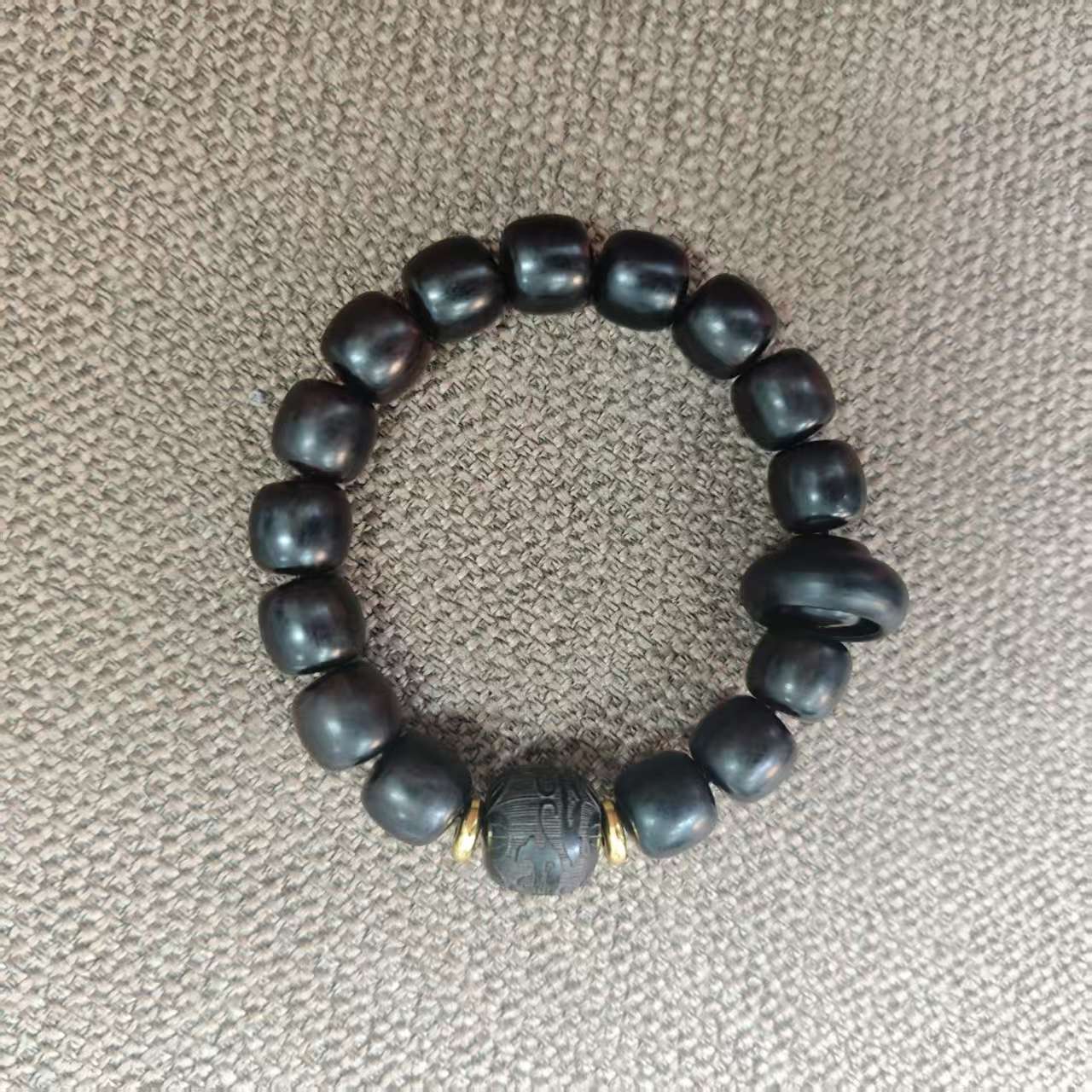 拾趣 黑檀木带跑环手串001