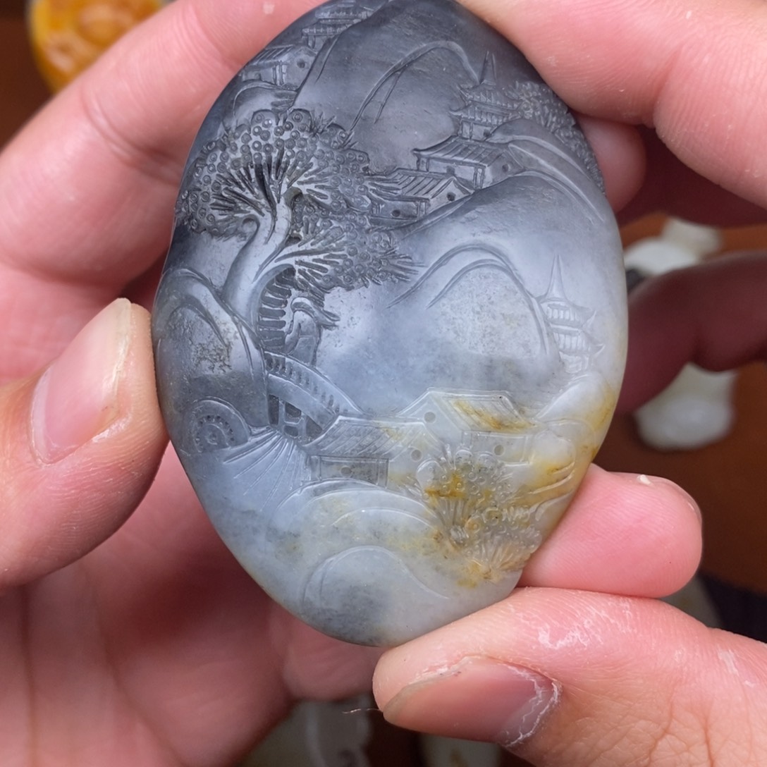 和田玉车挂未镶嵌