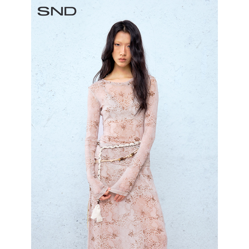 【旷臾EMMUIC 设计师品牌】SND SS25 印花修身弹力T恤