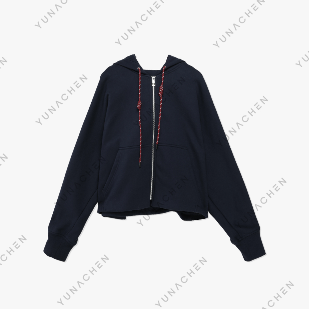 连帽拉链卫衣【京洛】+抽绳松紧腰半裙【济川】