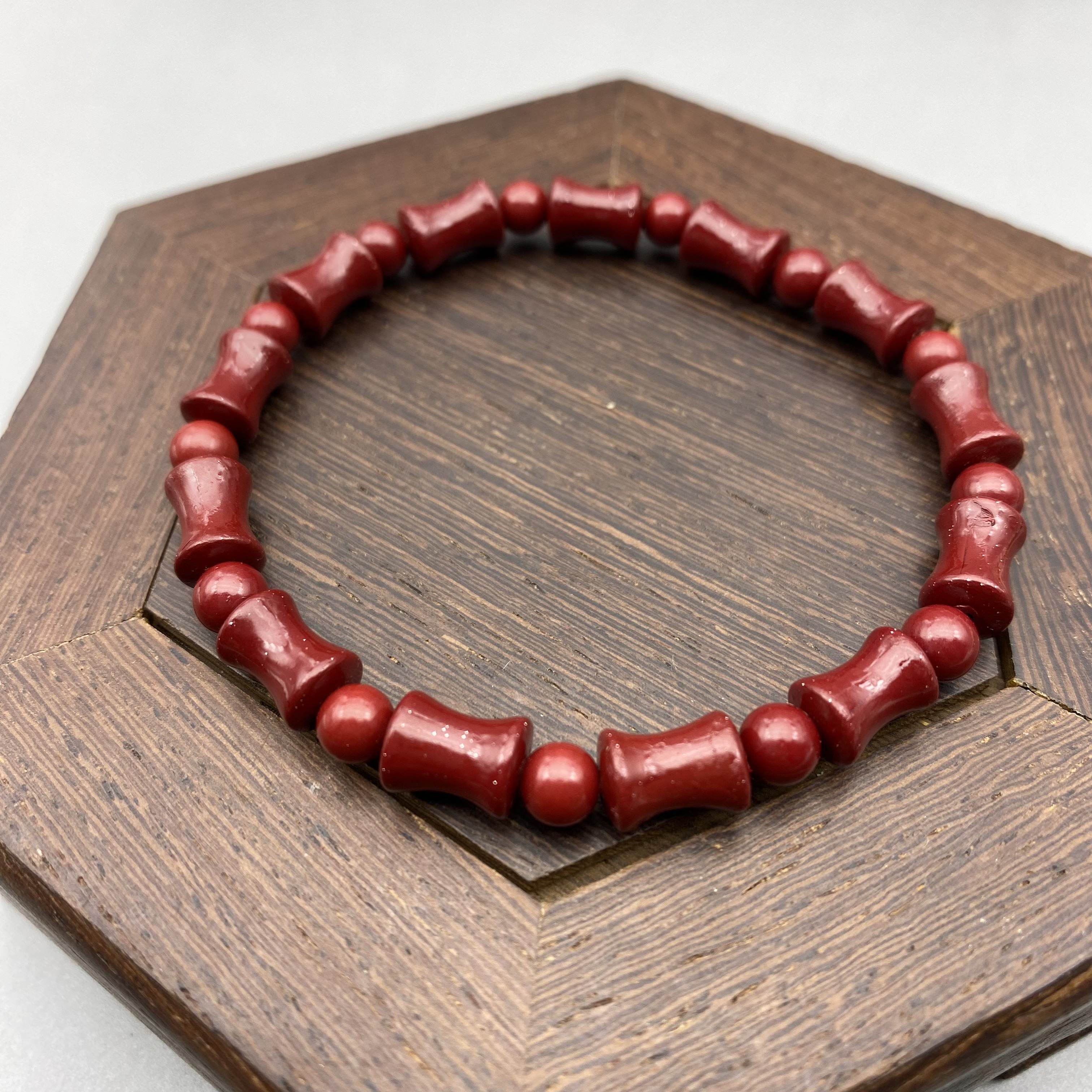 含辰砂工艺品ZA973-紫色小竹节手串