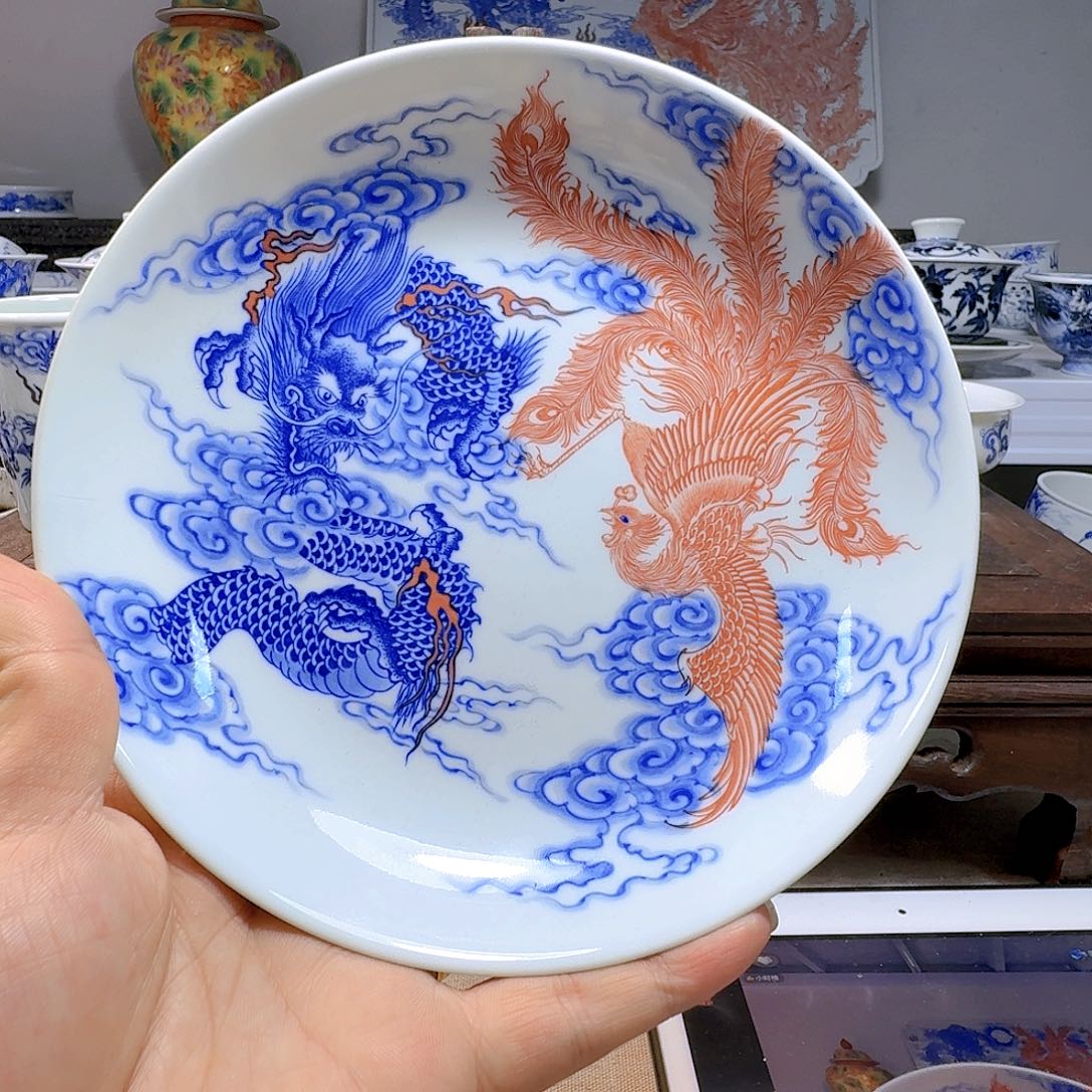 泥塑徐*壶承手工手绘微瑕