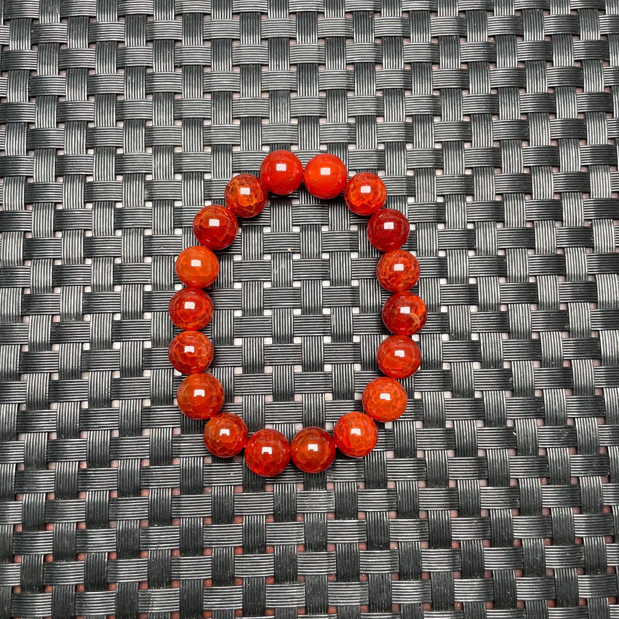 女士龙麟纹玛瑙手串