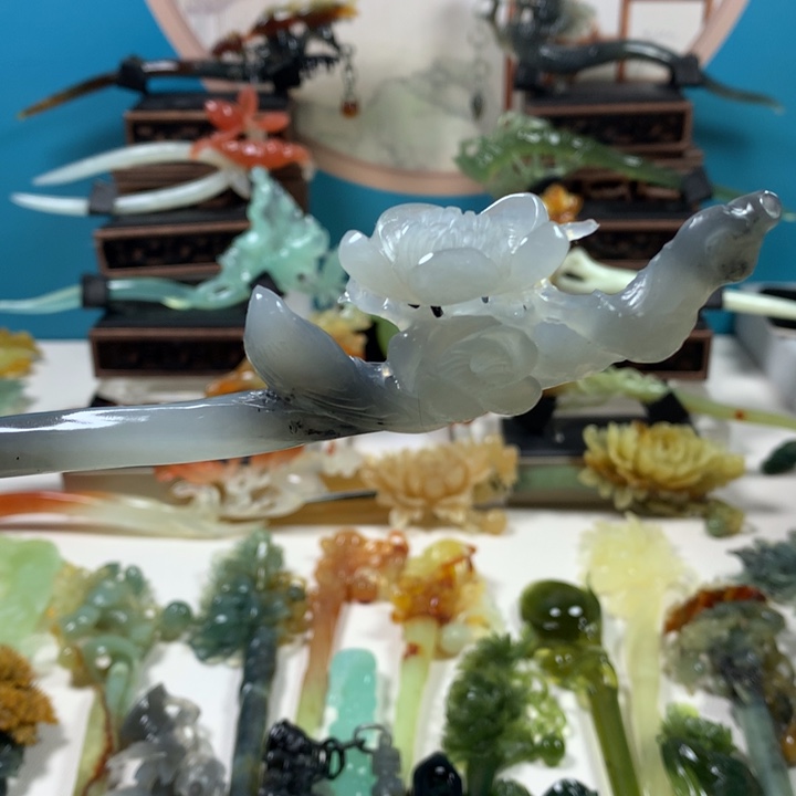 蛇纹石玉发簪未镶嵌