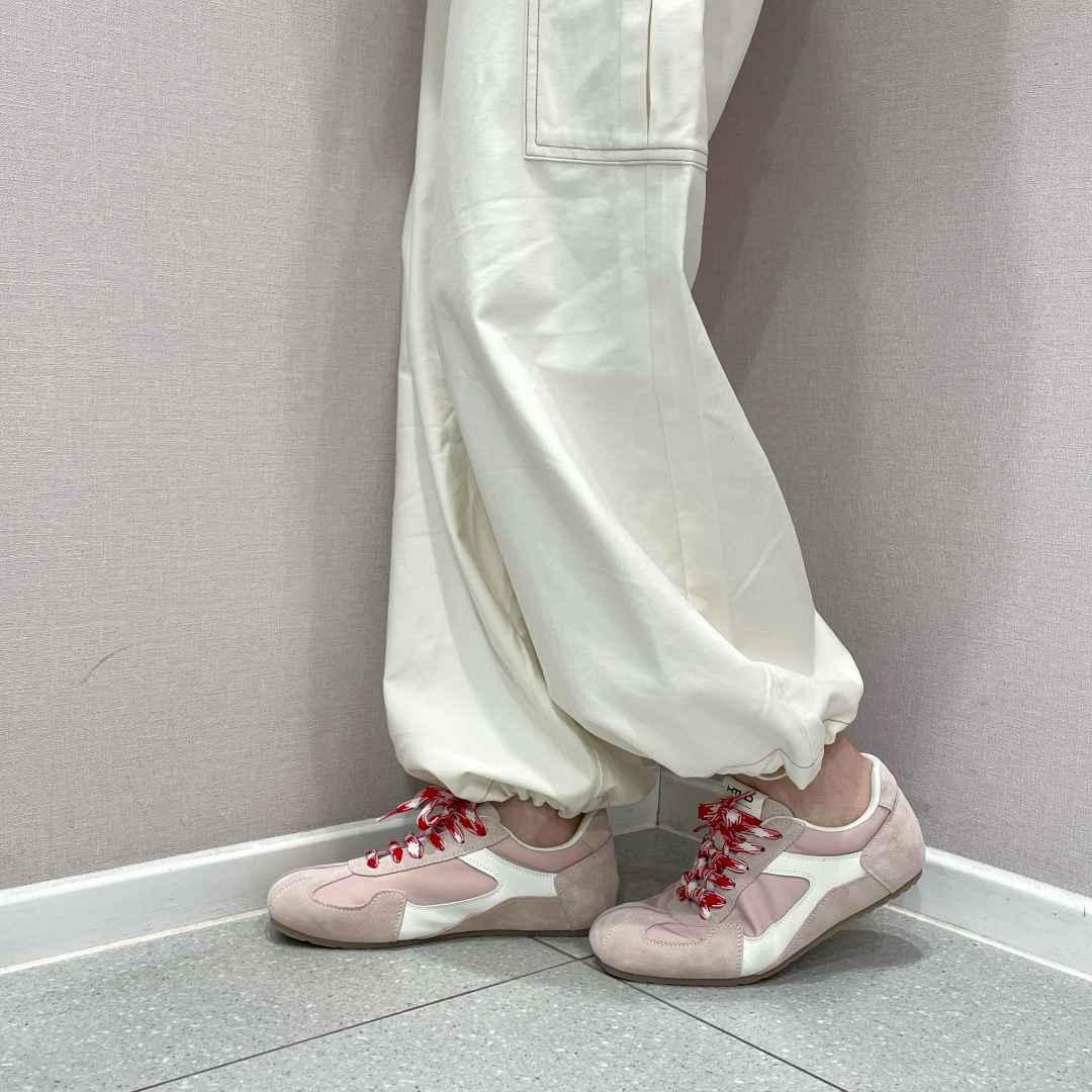 热风德训鞋2025年开春穿搭女士复古拼色鞋带软底休闲鞋H11W25101