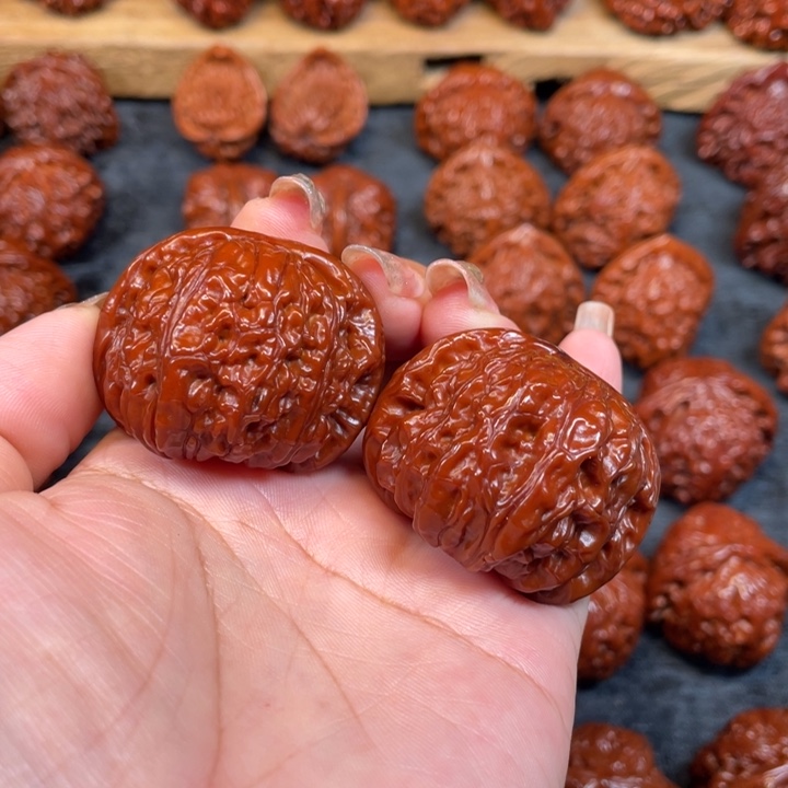 等***了吊坠猴头核桃白狮子一对2LXP#00#