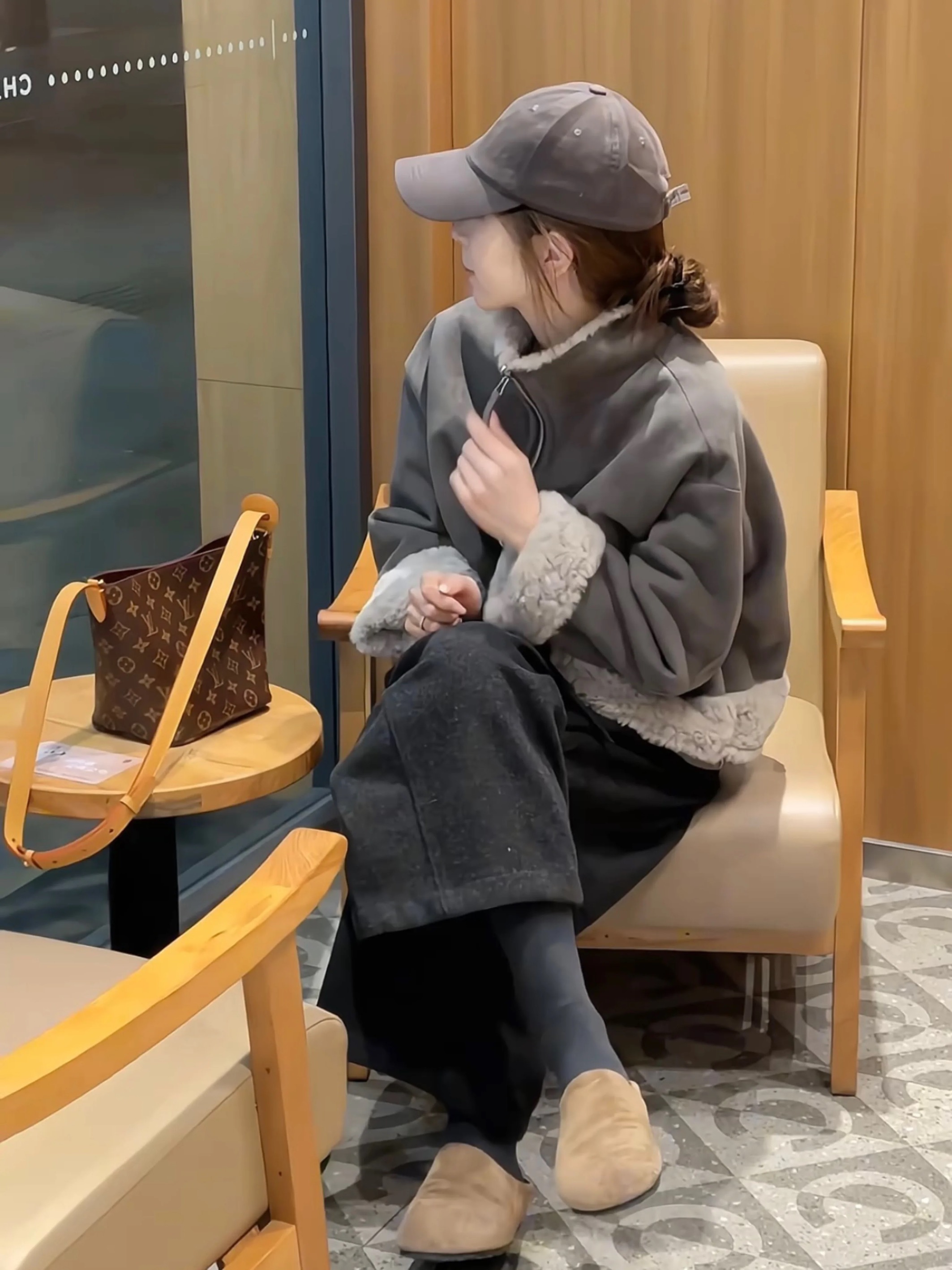 短款毛毛外套女冬季2025韩版百搭小个子皮毛一体保暖上衣