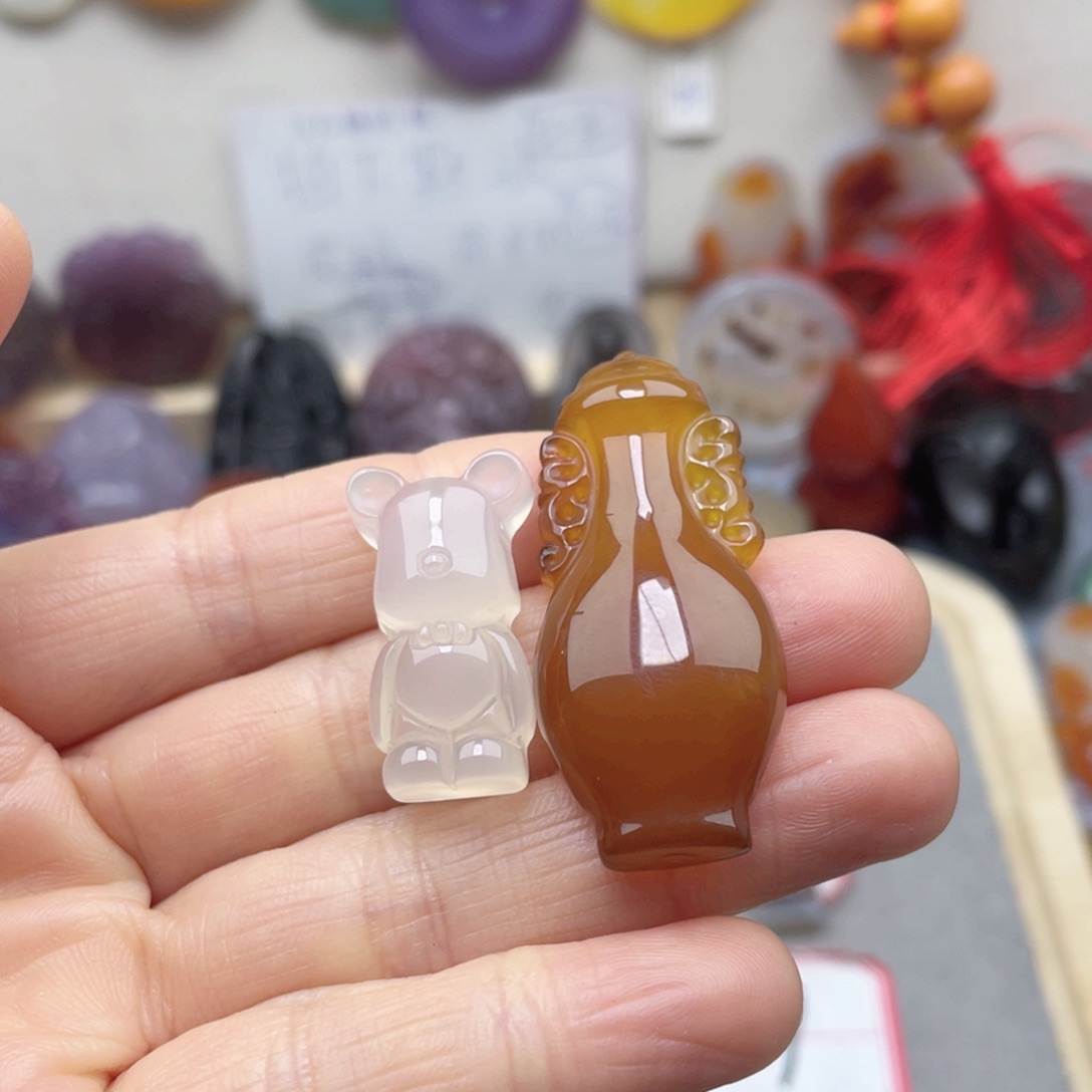 玛瑙/玉髓颈饰合金白*淼