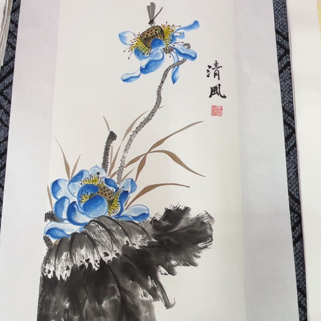 国画四尺四开花鸟作品