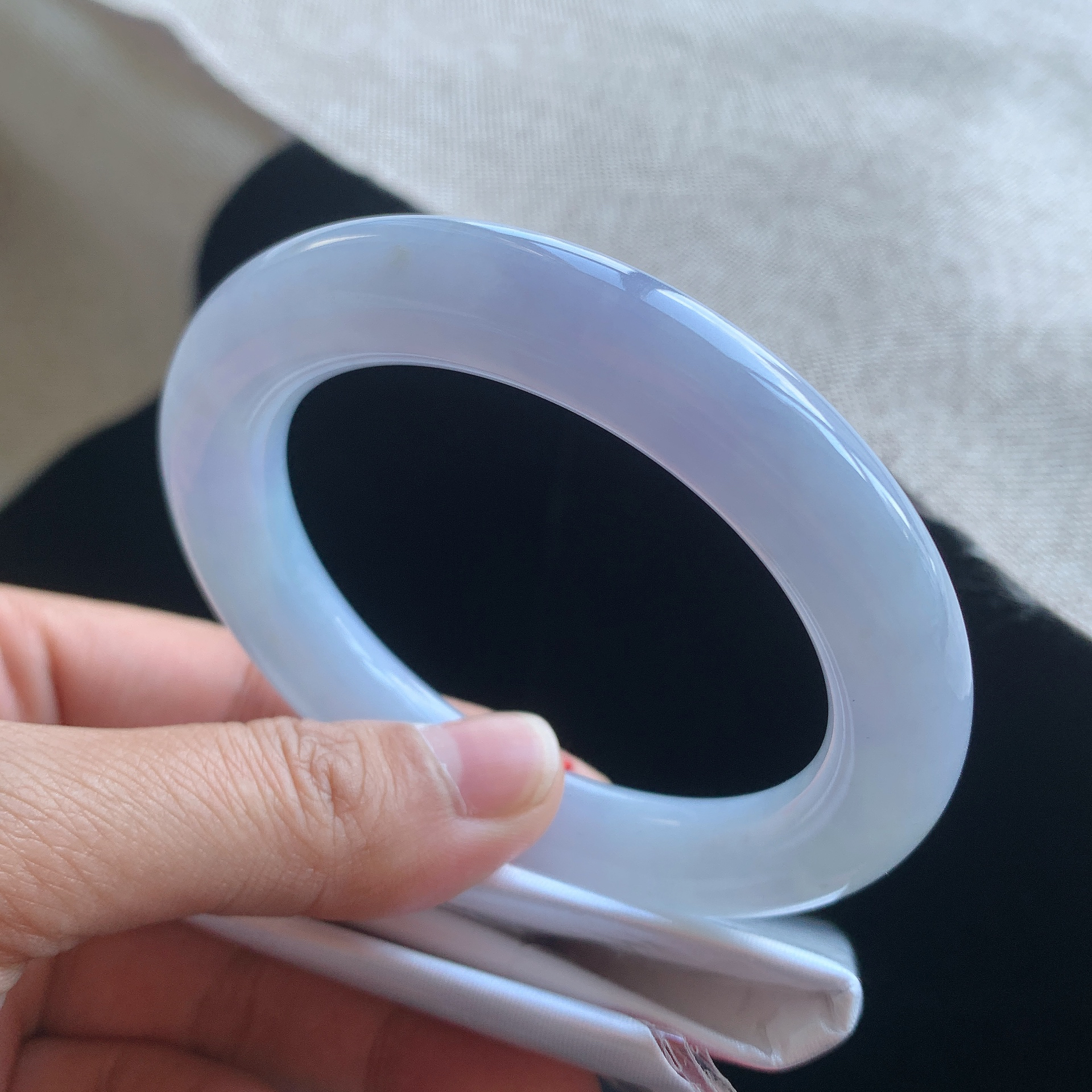 5455圈圆条紫罗兰翡翠手镯缅甸天然ａ货老坑精品玉镯Y506-2