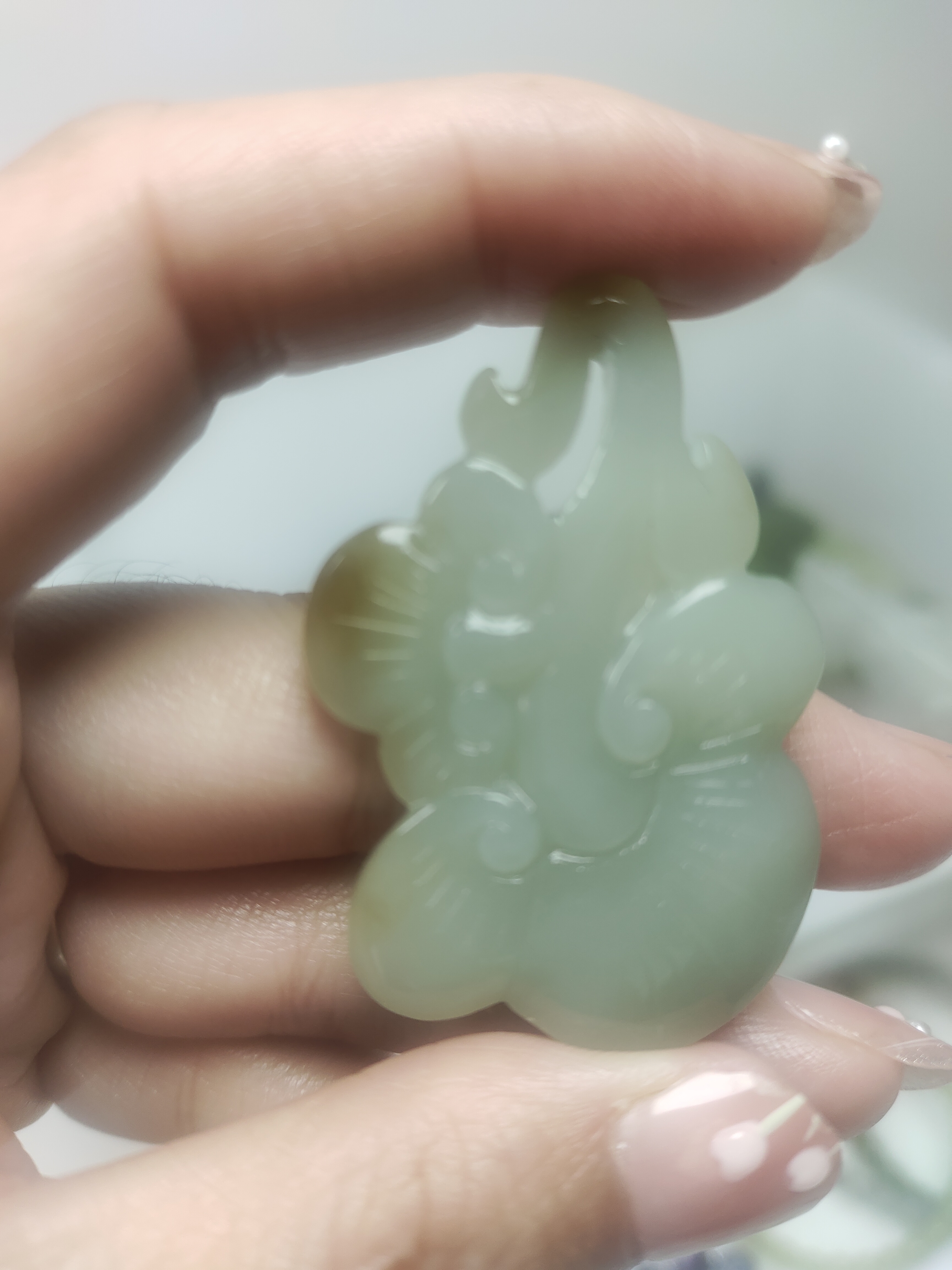 如意男女款双面雕刻挂件玉坠玉佩
