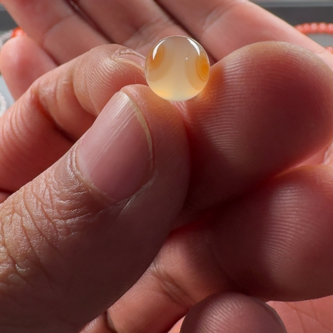 南红玛瑙未镶嵌天眼圆珠8.3