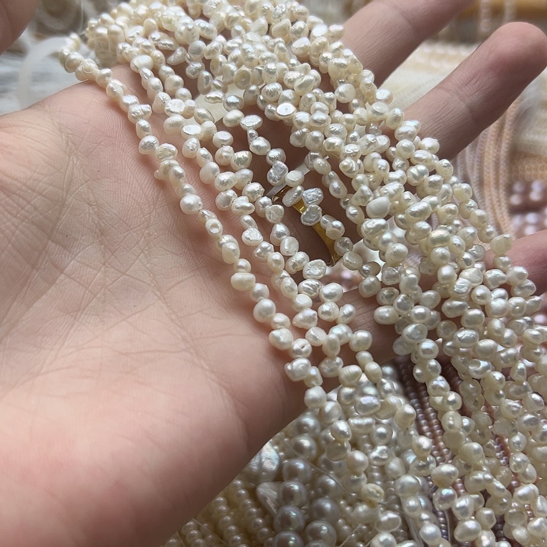 累***郝半成品淡水珍珠未镶嵌小花瓣