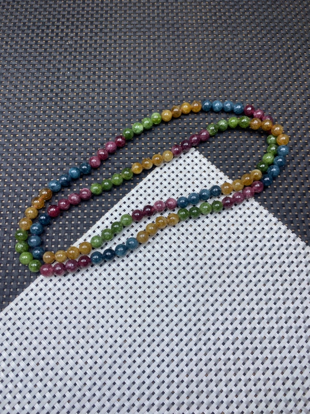 糖果渐变8mm108颗项链3107