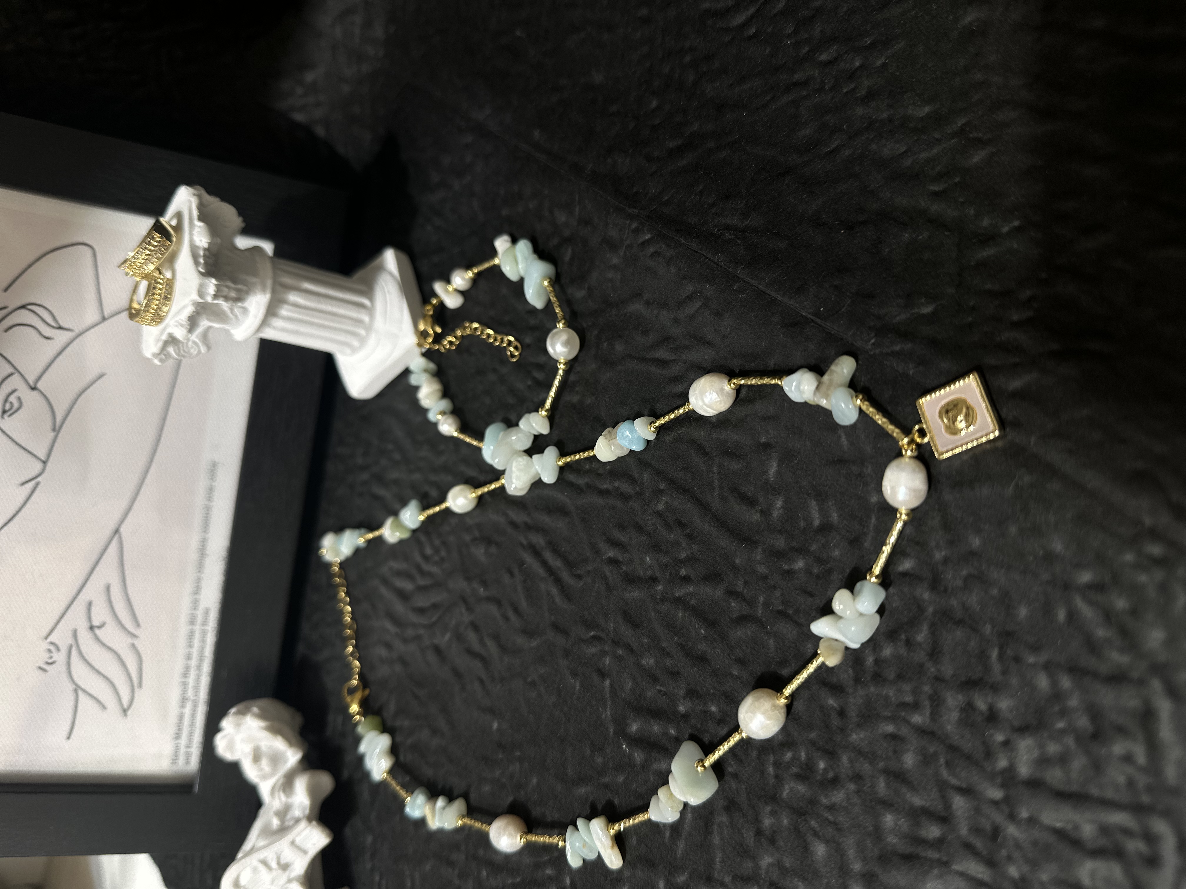 钛钢项链 钛钢项链 LARVINA复古纯手工原创三件套