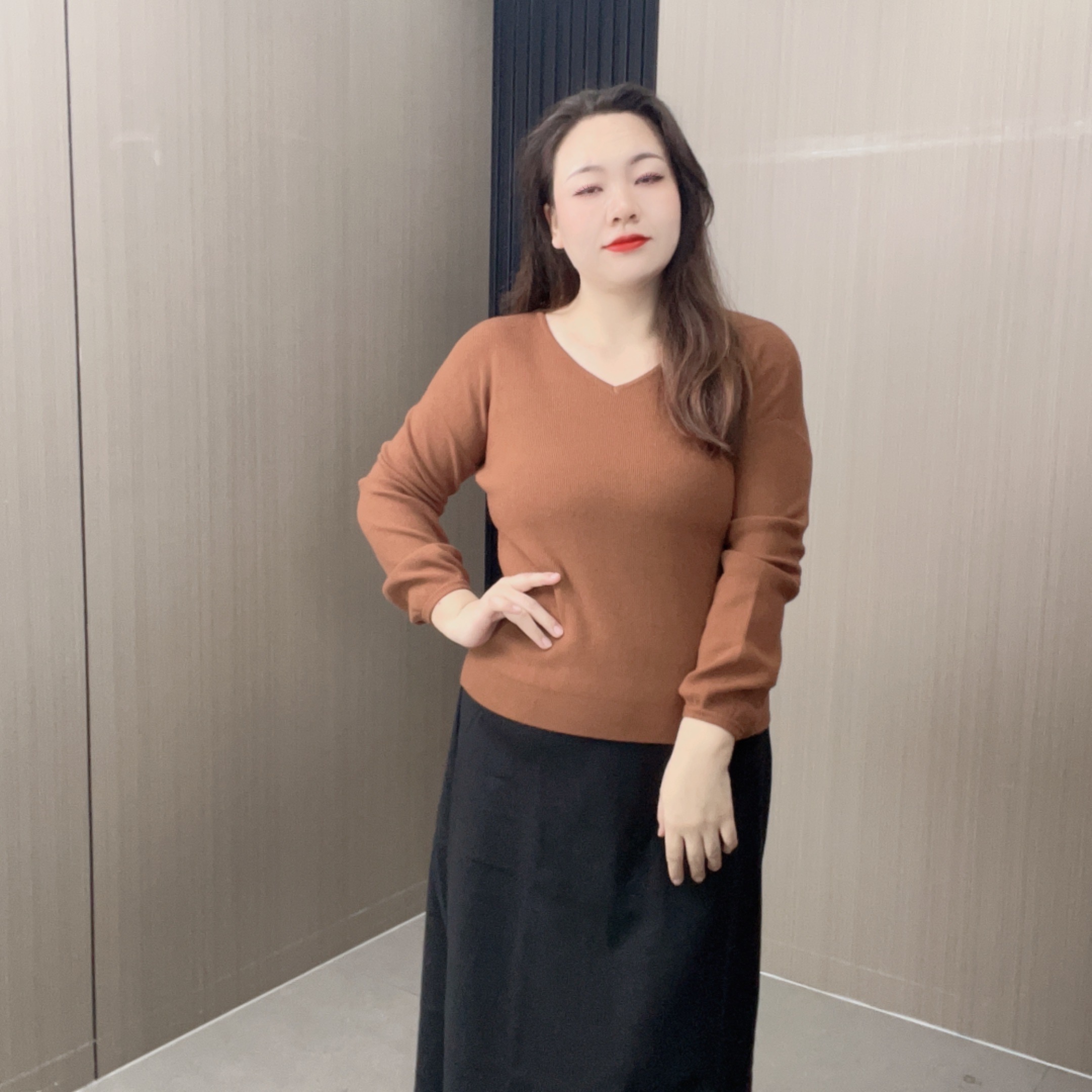 最新【海燕0050】秋冬款修身高领针织打底