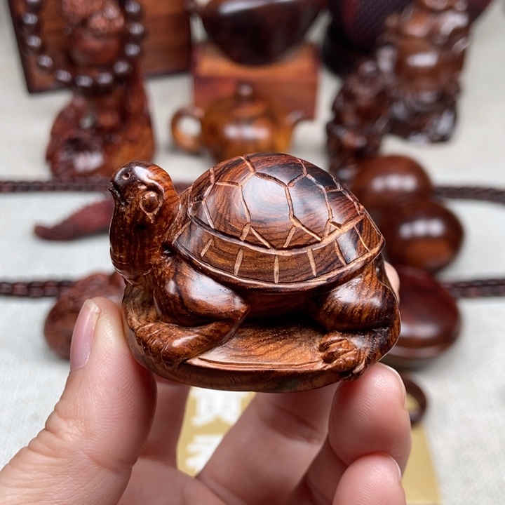 花梨木类端景台老油梨34.5克左右金钱龟