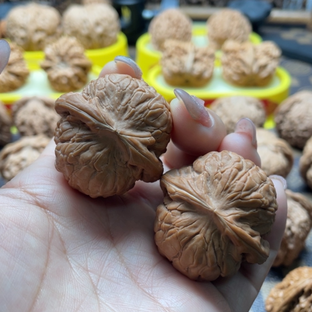 文玩核桃把件36甲骨文全品核桃