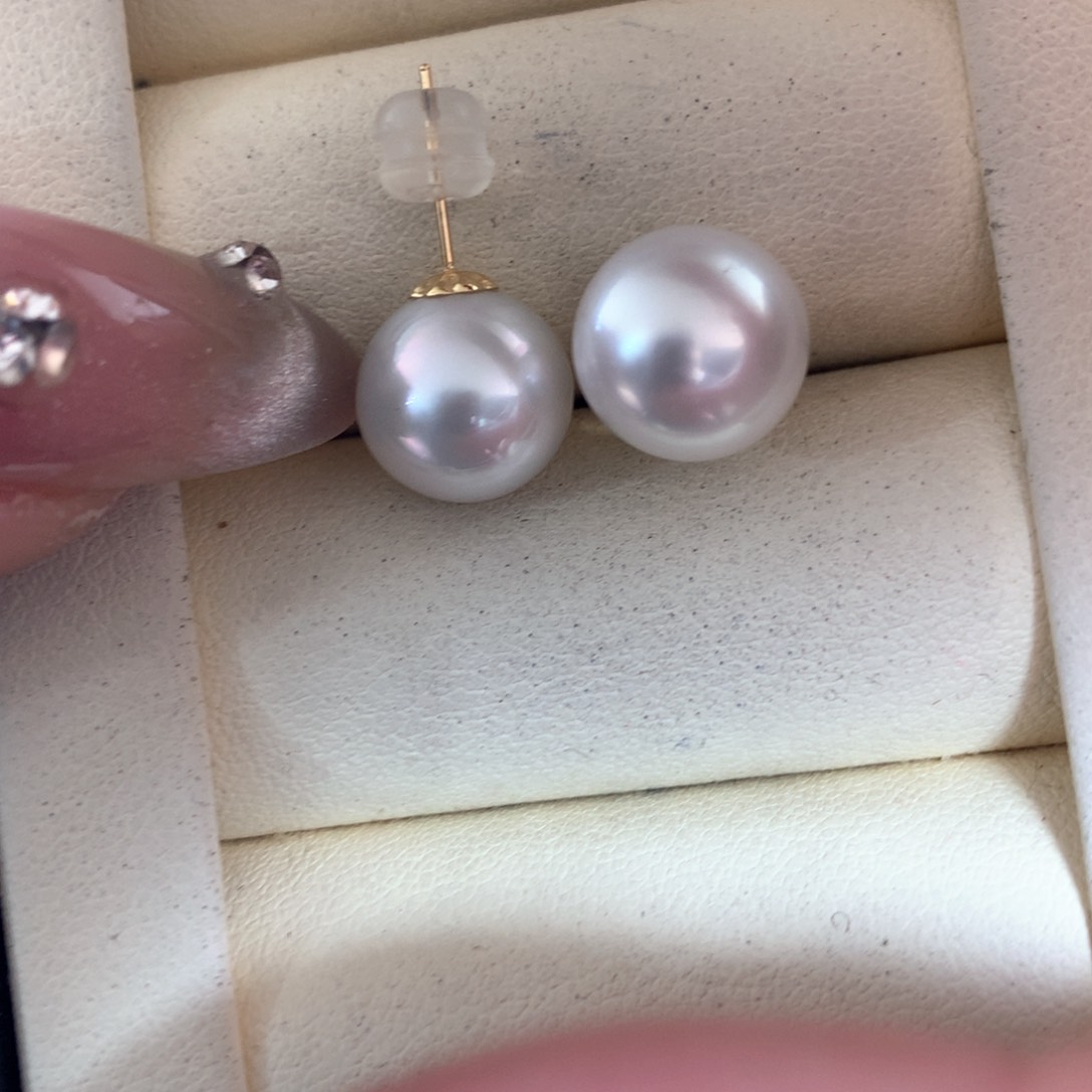 海水珍珠耳饰18K金镶嵌