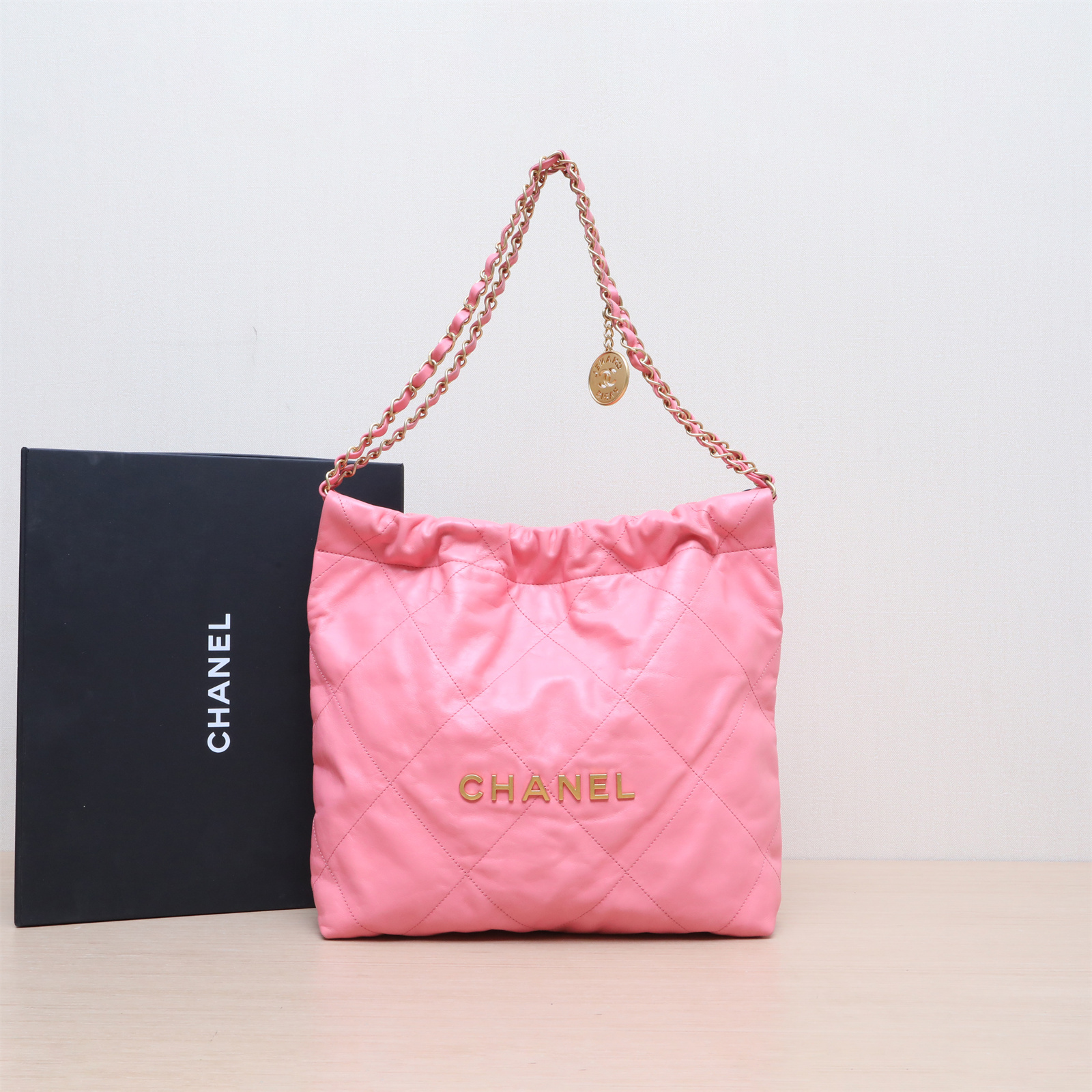 95新 Chanel/香奈儿 小花攀攀 22Bag Tote托特包 小号 30cm 皮革C